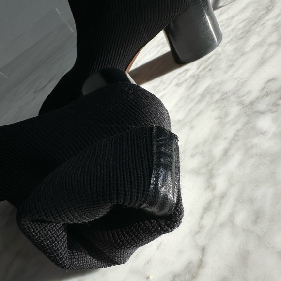 Vince Tasha Black Knit Boots - Picture 12 of 13